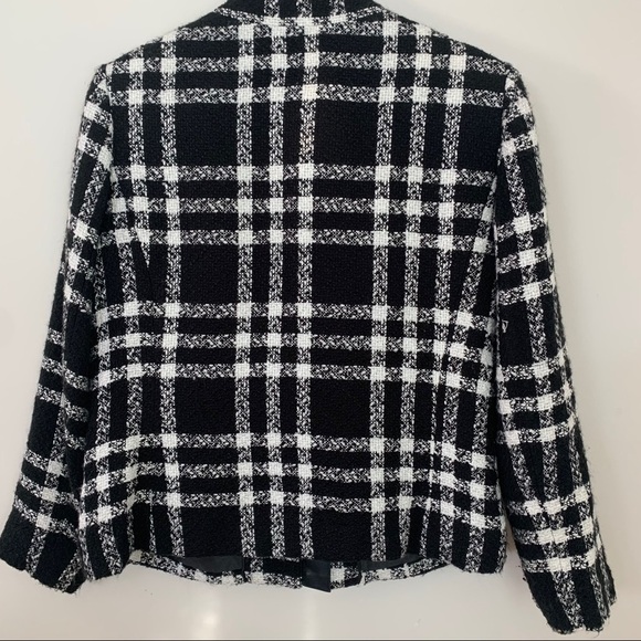 TANJAY PLAID WOOL ZIPPERED WOMEN JACKET SIZE 6 - Picture 7 of 7